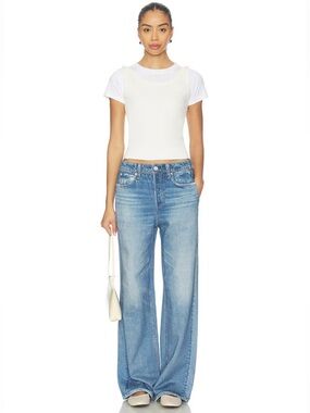 rag & bone Miramar Fleece Wide Leg Jeans
